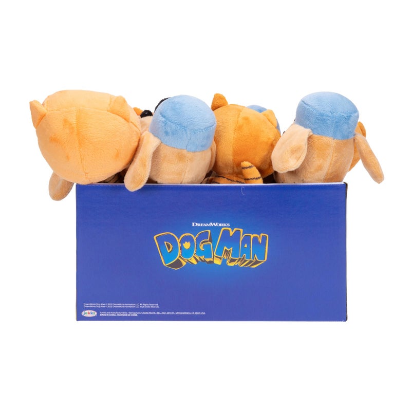 Dog Man Movie Plush in PDQ of 8 Plushies, Includes (4) Dog Man, (2) Petey, and (2) Little Petey - Officially Licensed by JAKKS Pacific - Image 5